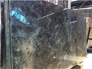 Labradorite Blue Granite Big Slabs, Hotel Wall and Floor Applications