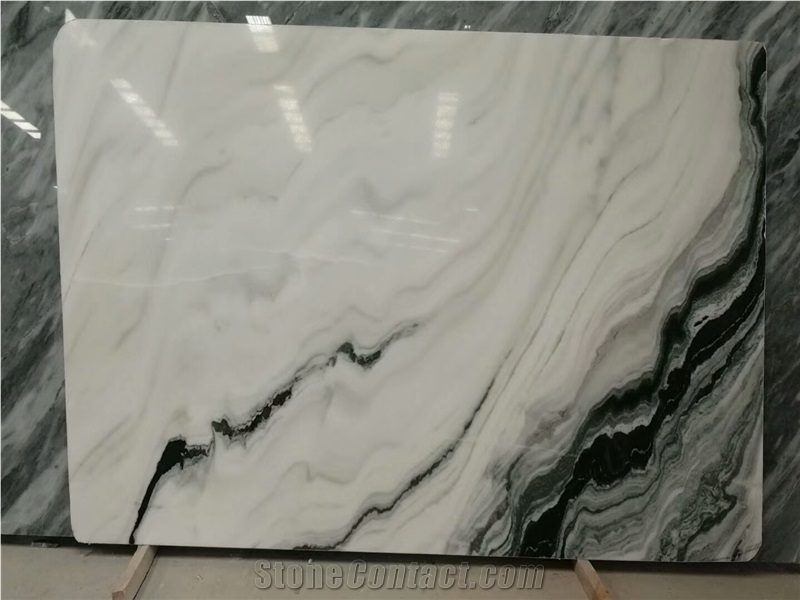 Landscape Paintings Marble Panda White Stone Polished for Floor&Wall