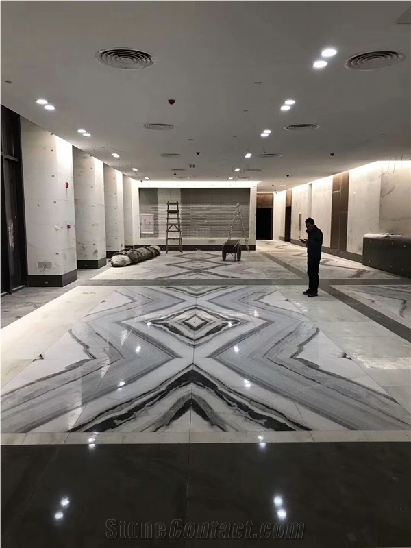 Landscape Paintings Marble Panda White Stone Polished for Floor&Wall