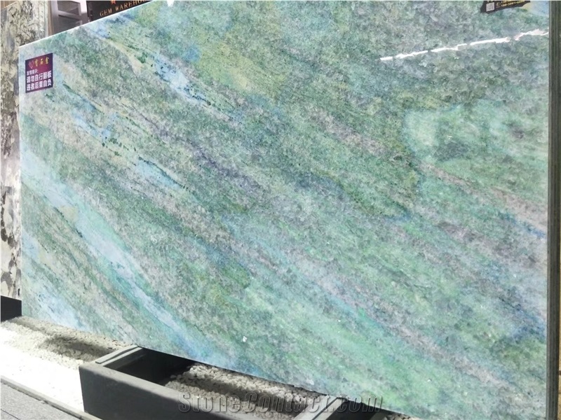 Large Slab Multicolour Green Granite for Bar Table Tops