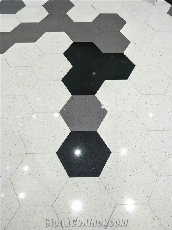 Light Grey Artificial Quartz Stone Slab&Tiles for Kitchen Countertop