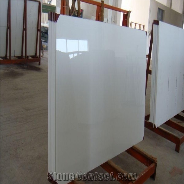 Nano Crystallized Stone Pure White Artificial Marble Tiles & Slabs