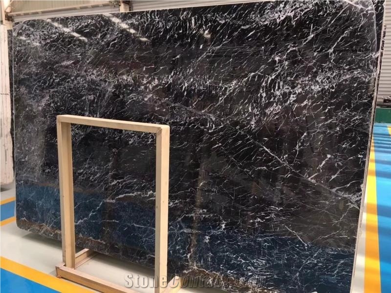 Newly Black Ice Flower Marble for Hotel Flooring Tiles