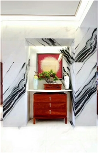 Panda White Marble Tiles & Slabs, Chinese Marble Wall Covering