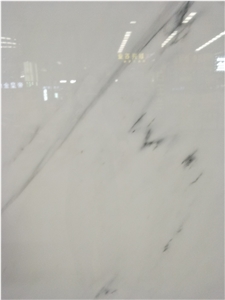 Polished Calacatta White Marble with Black Grain Slabs & Tiles