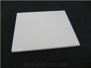 Pure White Engineered Quartz Stone Slabs,Solid Color Wall &Floor Tiles