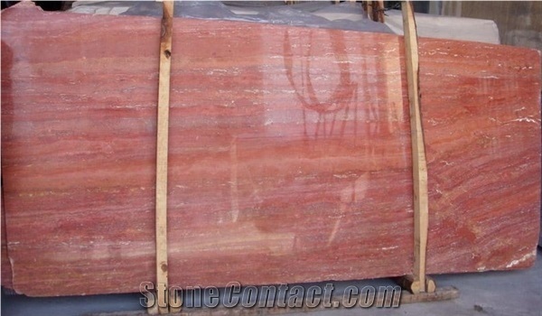 Red Travertine Slabs & & Tiles Floor and Wall Covering, Iran Red Stone