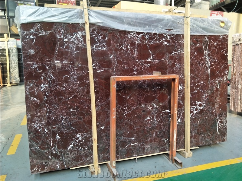 Rosso Lepanto Marble/Red with White Line Veins/Wall and Floor