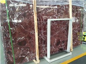 Rosso Levanto Marble Slab, Turkey Red Marble with Polished Surface