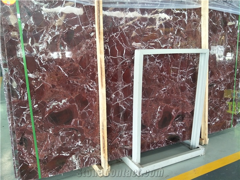 Rosso Levanto Marble Slab, Turkey Red Marble with Polished Surface