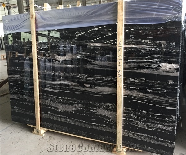 Silver Dragon Marble China Black Slabs,Wall and Floor Covering Decor