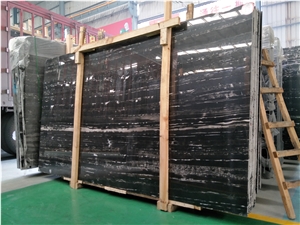 Silver Dragon Marble Slabs China Black Wall and Floor Covering Decor