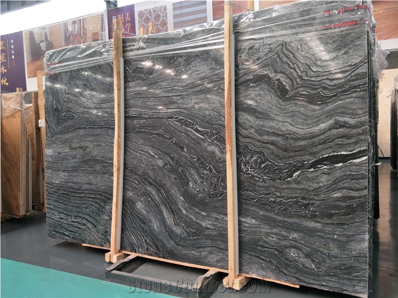 Silver Wave Wooden Antique Marble Slabs &Tiles,Floor&Wall Cover Marble