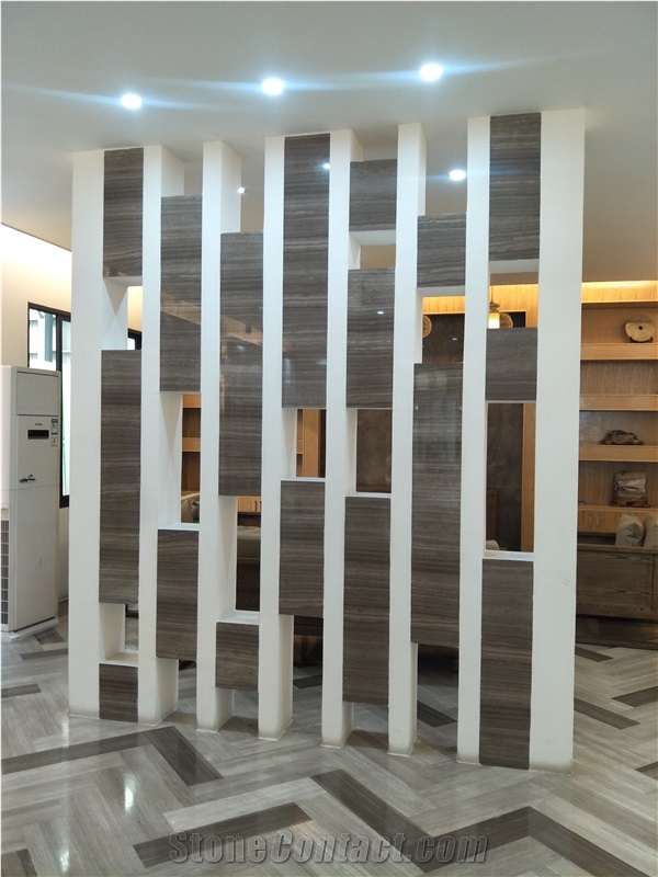 Silver Wave Wooden Antique Marble Slabs &Tiles,Floor&Wall Cover Marble