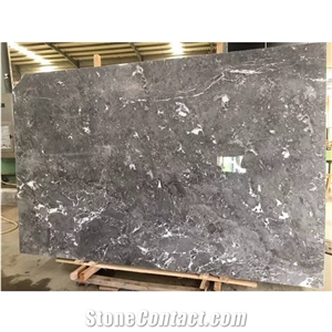 Stone Custom Floor Design Sunny Grey Marble with White Veins Slabs