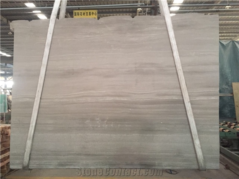 Top Grade China White Wood Veins Grain Marble Slabs,Wooden Marble Tile