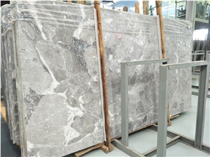 Turkey Dora Cloud Grey Project Interior Marble Wall & Flooring Design