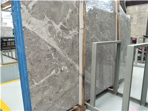 Turkey Grey Marble Slabs Tiles Dora Ash Cloud Floor Covering Pattern