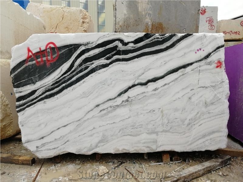 Turkey Panda White Marble Blocks,Home Decoration Stones,Own Quarried
