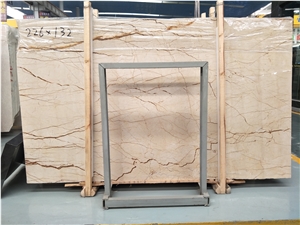 Turkey Sofitel Gold Marble Beige Slabs for Pool Copping, Wall Covering