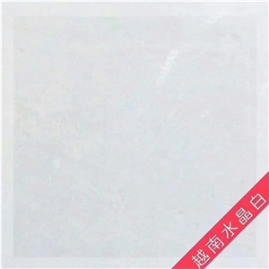 Viet Nam White Crystal Marble Floor Covering Polished