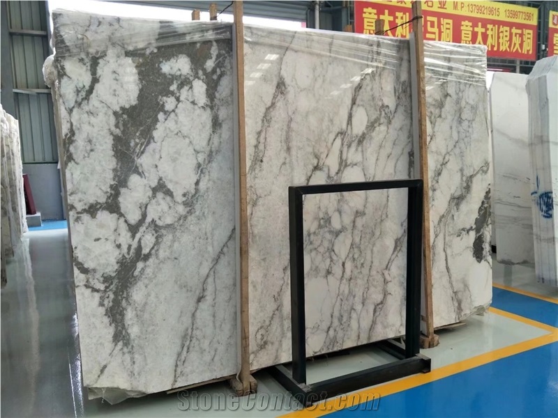 White Marble with Big Grey Veins for Countertops,Natural Stone