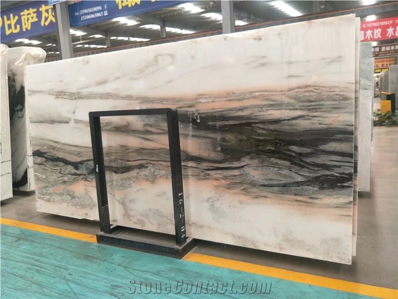 White Marble With Black Vein,Book Match,TV Backdrop,Wall Application