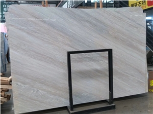 White Straight Line Wooden Marble Slab&Tile,Polished Surface