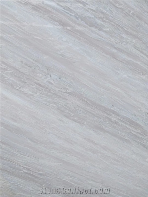 White Straight Line Wooden Marble Slab&Tile,Polished Surface