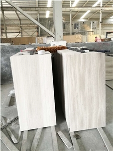 Wooden Grain Marble Wall Cladding Panel Modern Construction Material
