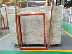 Yellowish White Marble/Golden Spider Marble Polished Slabs