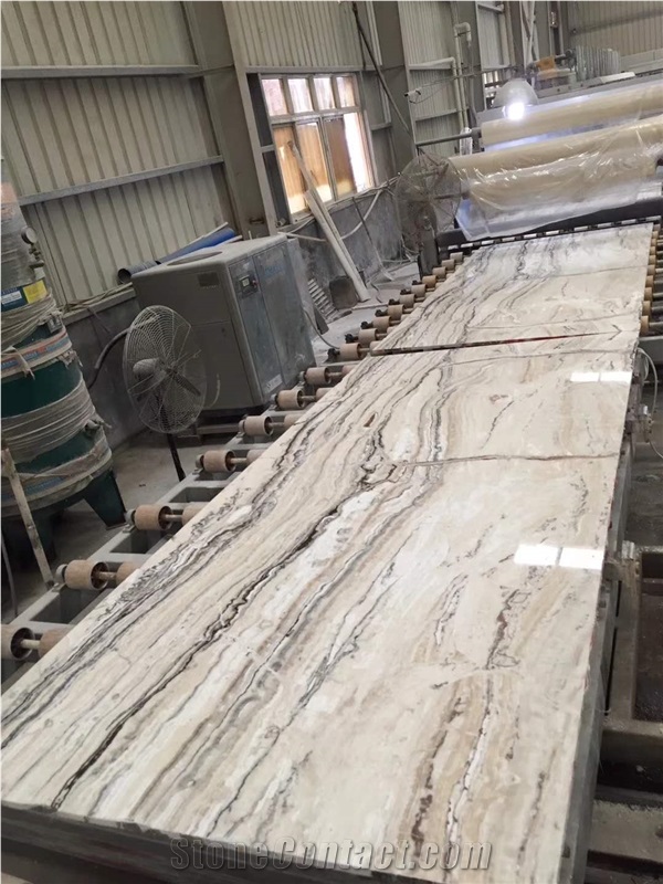 Zebra Jade Wooden Beige Marble Wall Slabs for Wall/ Floor Decoration