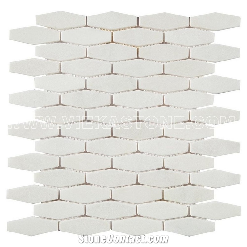 Thassos Crystal White Hexagon Marble Mosaic Tile for Wall and Floor
