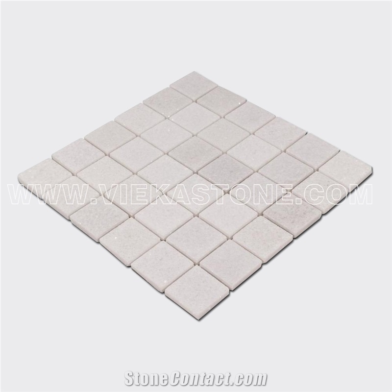 Thassos White,Crystal White Marble Mosaic Tile Square for Wall & Floor