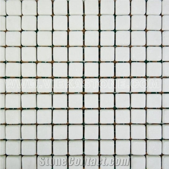 Thassos White,Crystal White Marble Mosaic Tile Square for Wall & Floor