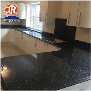 Black Pearl Granite Kitchen Countertop Curve Design with Various Edge