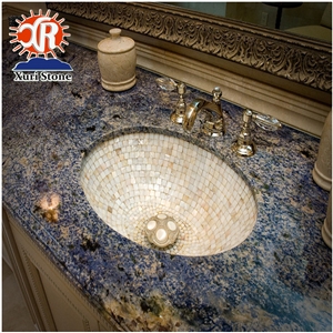 High Quality Azul Blue Bahia Granite Kitchen Countertops