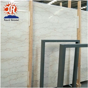 High Quality Natural Stone Shell Beige Red Line Marble