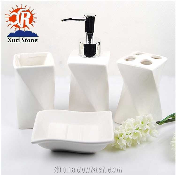 Marble Resin Bath Accessory Bathroom Accessories Set with Soap