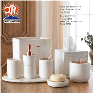 Marble Resin Bath Accessory Bathroom Accessories Set with Soap