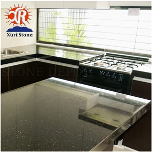 Popular Black Galaxy Granite Countertop/Vanity Top for Home Decoration