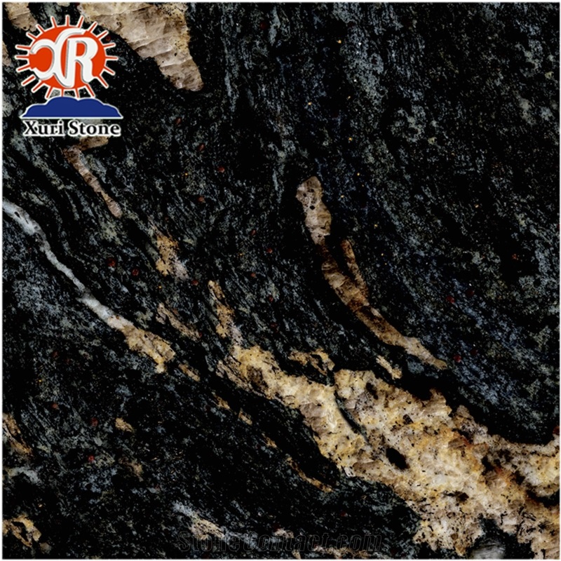 Top Grade Polished Cosmic Black Granite For Wall Tile And
