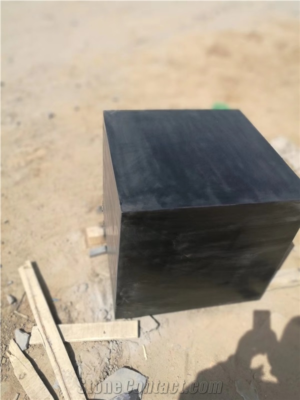 Mongolia Black Basalt Sides Split Top Polished Seating Bench Blocks
