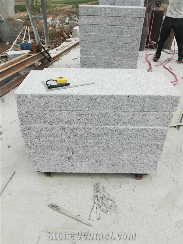 New G341 Light Grey Granite Flamed Slabs Paving Stone
