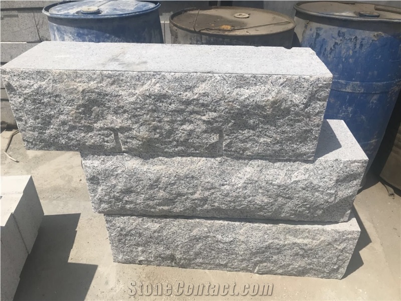 New G341 Light Grey Granite Split Surface Mushroom Wall Stones