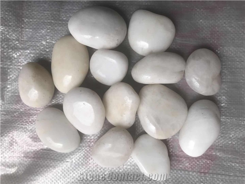 High Polished White Round Pebbles