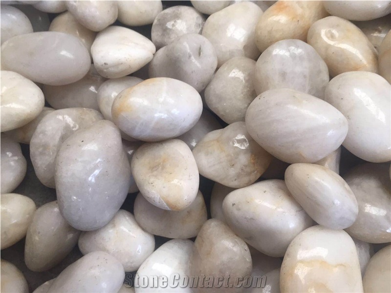 High Polished White Round Pebbles