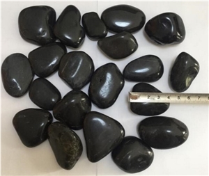 Highly Polished Pebbles, Polished Black Pebble