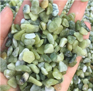 Jade Green Natural Stone Small Size Pebbles