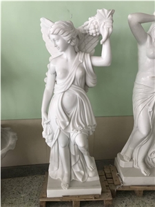 Life Size White Marble Angel Statue Angel Sculpture